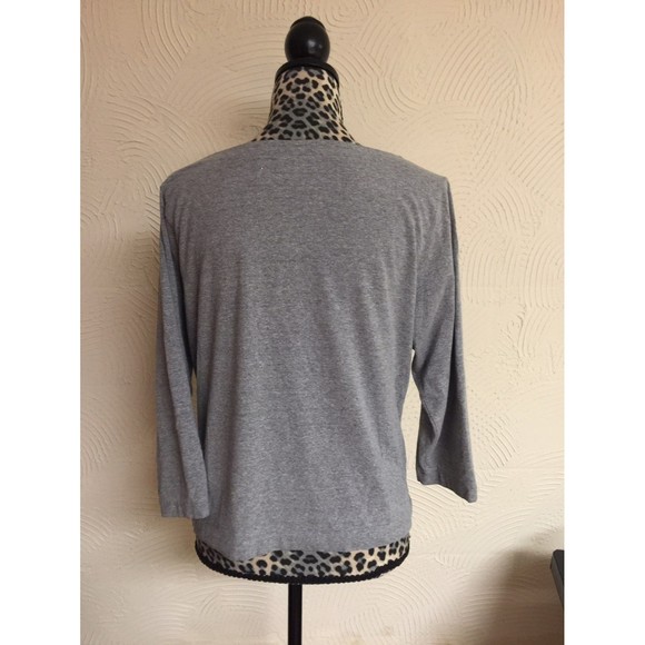 Liz Claiborne PL Grey Top - Picture 3 of 3